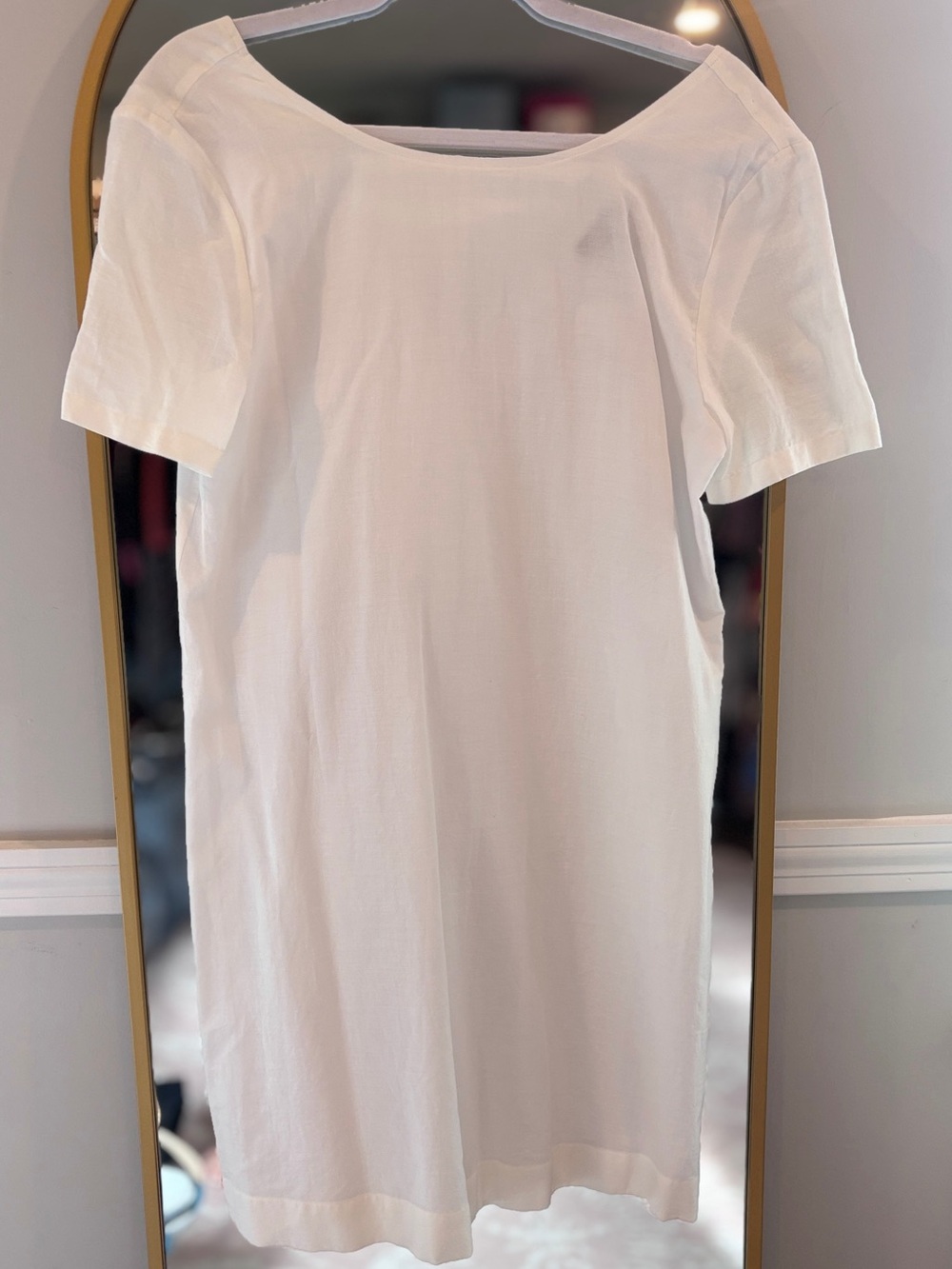 Theory White Short-Sleeve Shift